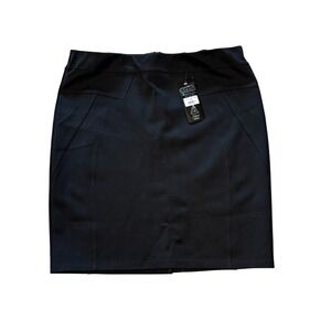 SANA Silver Collection Black Pencil Skirt Sz 58 Office Wear Career Professional